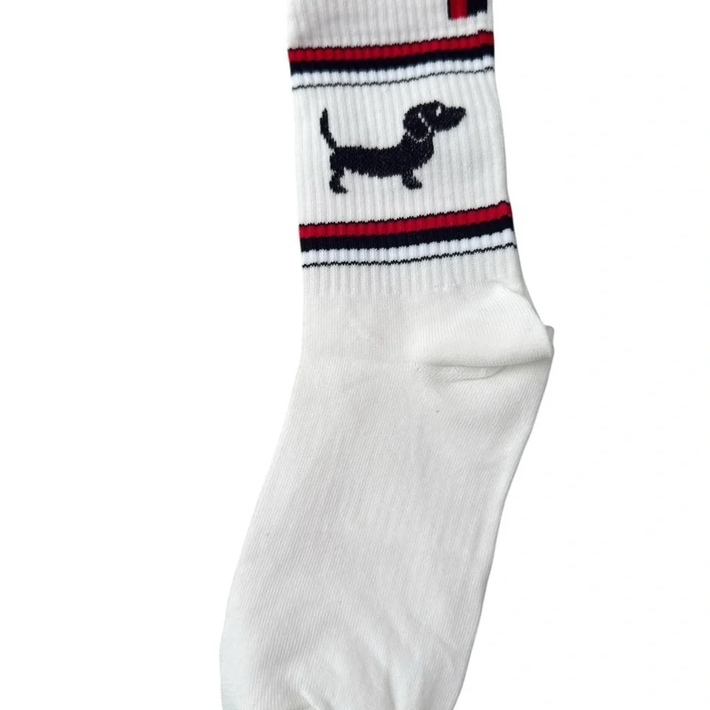 NWT Dachshund Dog Socks Gray, White, and Black Socks Pack of 3